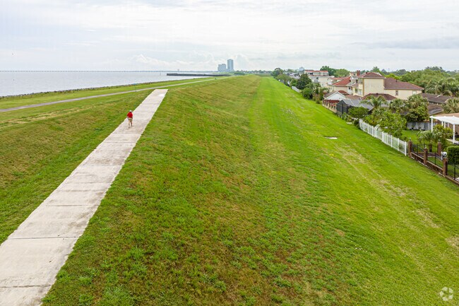 The Lakefront Trail at Clearview Pkwy offers runners and walkers a scenic view of Lake Pontchartrain.