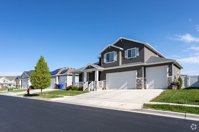 Newly built two-story homes and ramblers are prevalent in the west Utah County neighborhood.