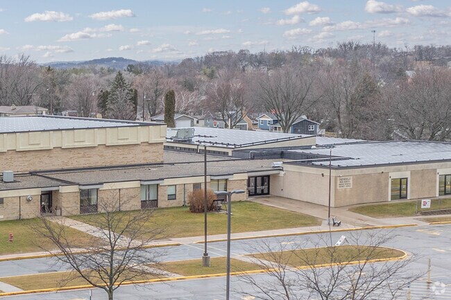 Deerfield Middle School shares a campus with the high school.