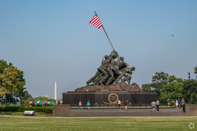 The United States Marine Corps War Memorial is a national memorial located in Rosslyn,