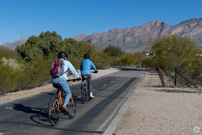 Locals love the Rillito River Park, with miles of paved biking trails.