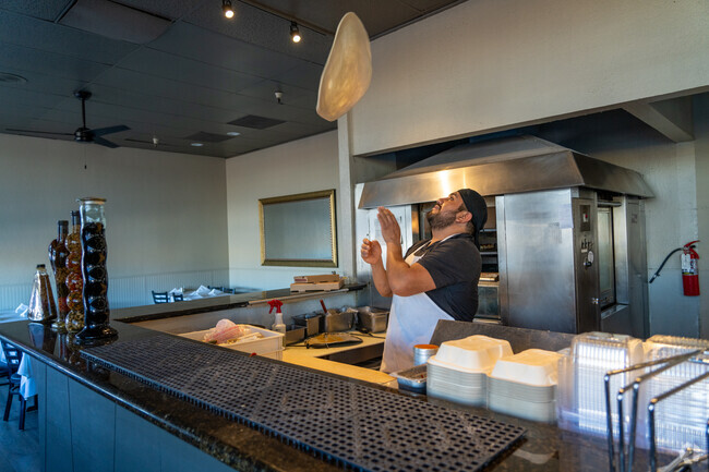 At Mama Mia in Las Animas, watch the chef create pizzas with aerial dough artistry.
