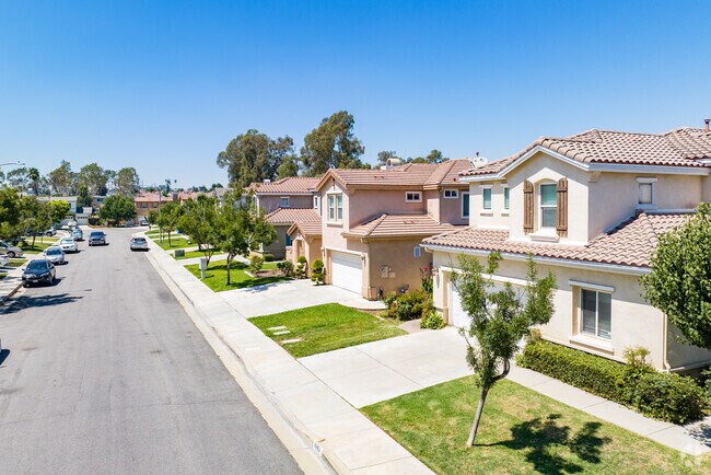 Two-story Spanish-style homes with two-car garages are found in South San Gabriel.