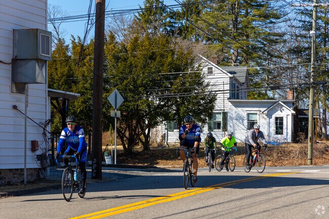 Cyclists love the quiet country roads of East Amwell for group rides.