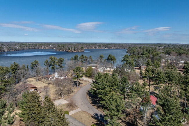 A majority of Lake Wissota is surrounded by lake homes.