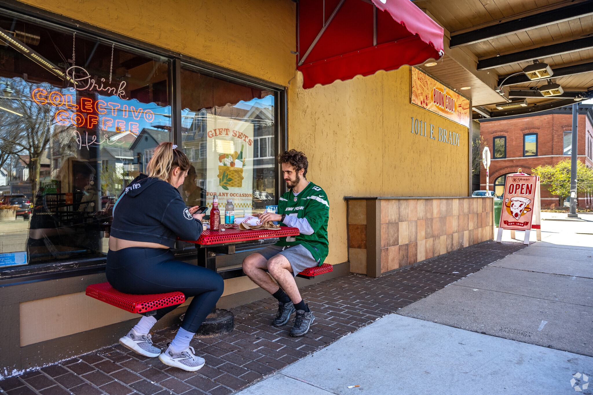 Enjoy a freshly made sandwich from Glorioso's Italian Market on the Lower East Side.