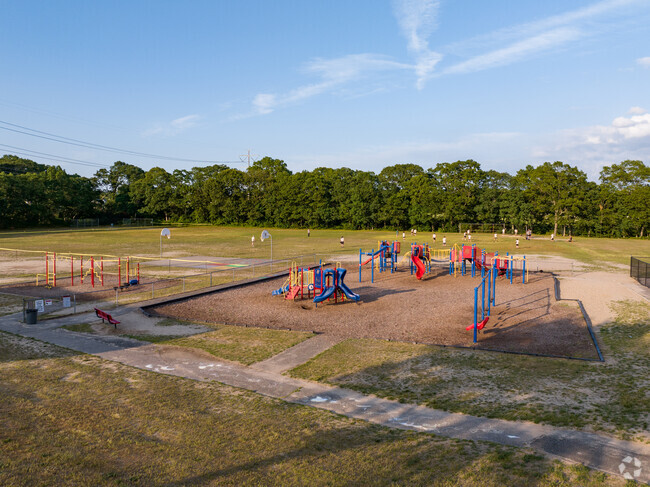 Waverly Elementary Schools large playground and field.