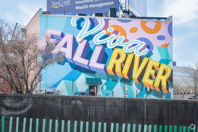 Check out the vibrant murals in Fall River, only minutes from Oak Grove Village.