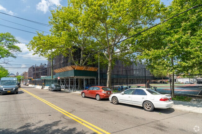 Many parks like the Van Alst Playground surround P.S.171 Peter G.Van Alst Elementary School.