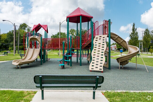 Kids imaginations can sore on the playground at Beckett Park.