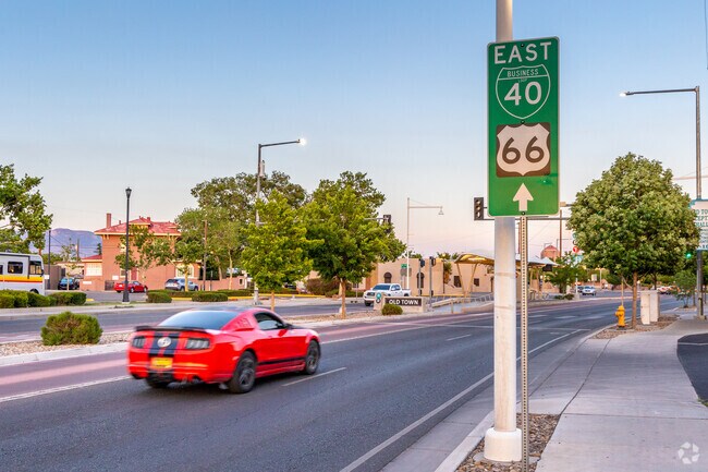 The Southeast Heights neighborhood is bordered by U.S. Route 66, also called Central Avenue.