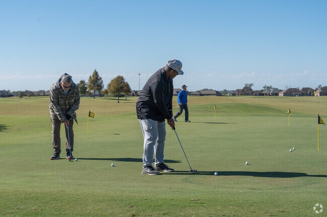 The Links on the Bayou Golf Course is a scenic 18-hole course tucked behind the neighborhood.
