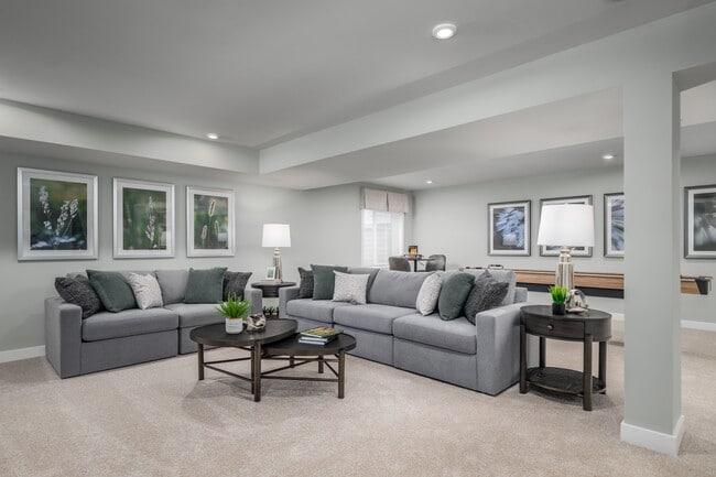 Downsize without compromise! A finished basement is ideal for entertaining, hosting friends or grandkids, and extra storage. Tour our model and envision the possibilities!