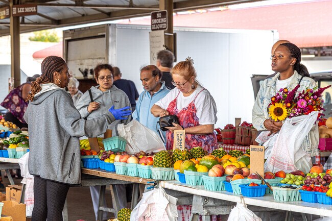 Founders residents can shop for fresh produce at the Minneapolis Farmers Market.