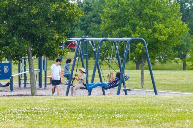 Clow Creek residents can enjoy the playground at A. George Pradel Park.