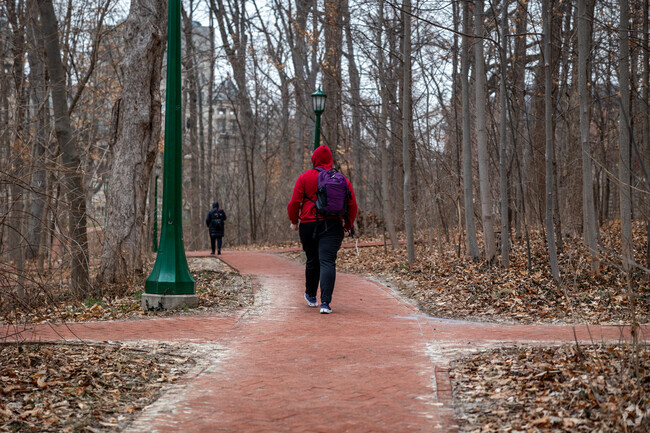 The Dunn's Woods is located near Green Acres on the IU campus.