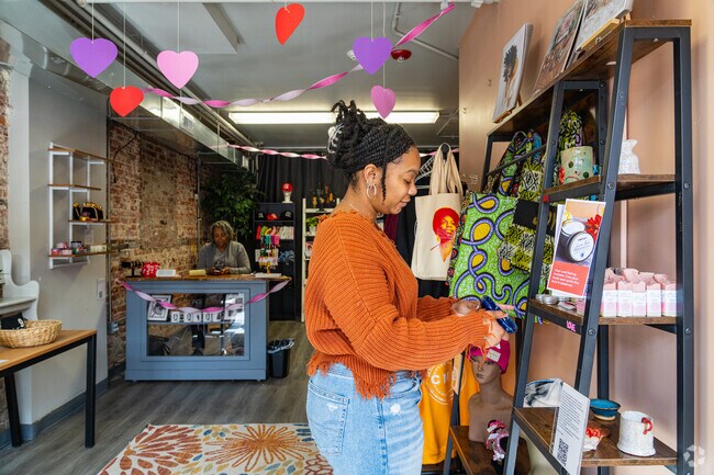 Camden Created Pop Up shop is a cozy boutique store located on Market St in Cooper Grant.