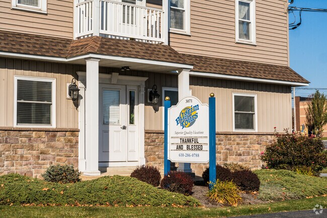 Pilgrim Tours anchors a local business corner in New Morgan.