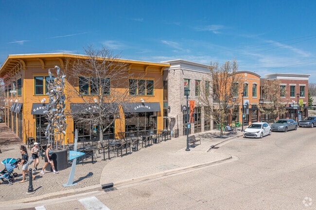 Shops and Restaurants of Gaslight Village, located just outside the South East End neighborhood.