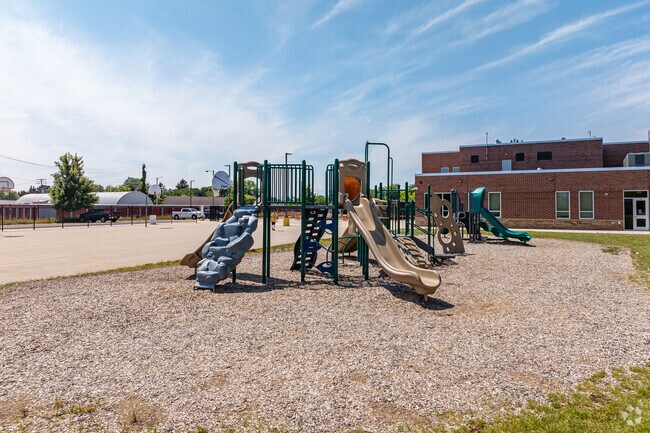 Knapp Elementary School features a playground for students.