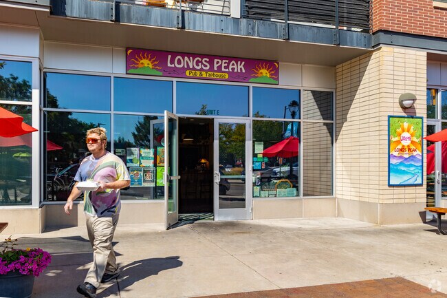 Longs Peak Pub & Taphouse is a local hotspot with an outdoor patio near Loomiller.