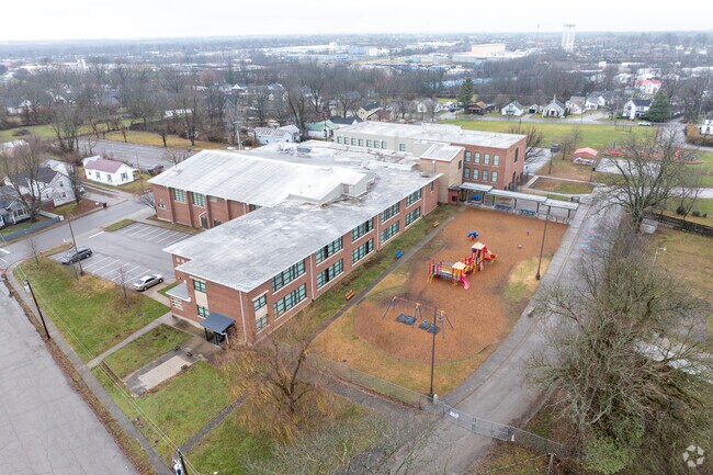 The student population of Nicholasville Elementary School is 448 and the school serves 1-5.