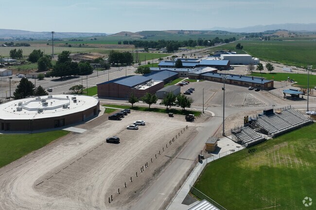 Aerial view of Marsing Middle School looking south.