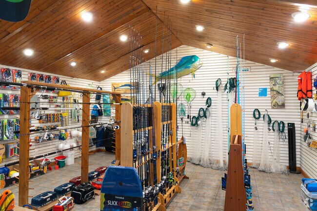 Whitey's Bait and Tackle is where the neighborhood gears up for fishing.