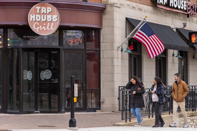 Just across the bridge from North west Oswego you can eat at Tap house Grill.