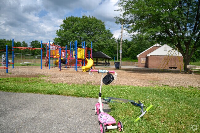 Summer days are best spent playing on a playground in Laureldale.