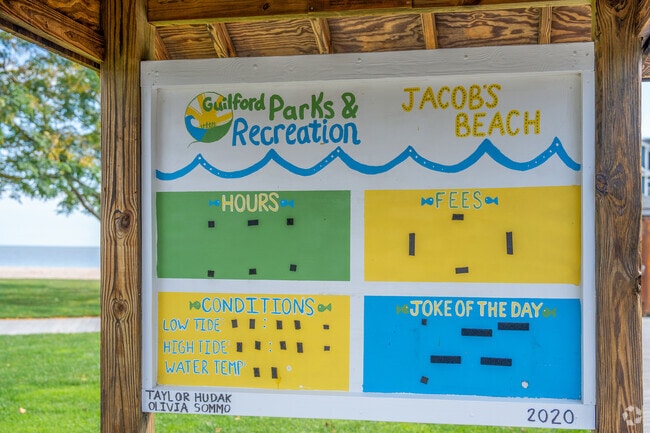 Jacob's Beach is managed and maintained by Guilford Parks and Recreation.