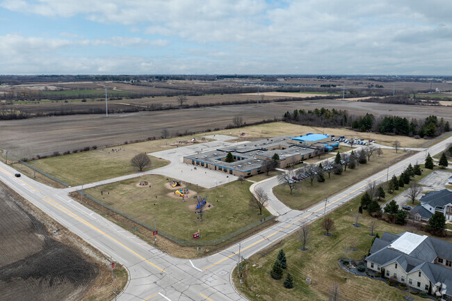 Somers Elementary sits on a large plot of land in the outer banks of Kenosha WI.