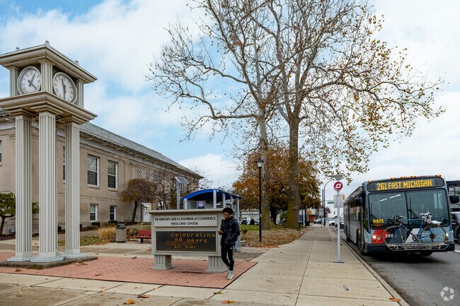 Bus routes up and down Michigan Ave make getting around Morley a snap.