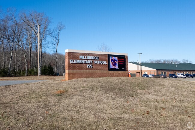 The entrance plaque to Millbridge Elementary School.