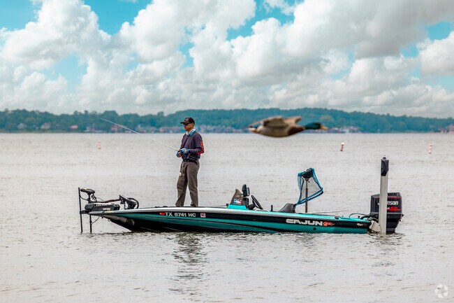 Fisherman can be found all around in the Bent Water area on Lake Conroe.