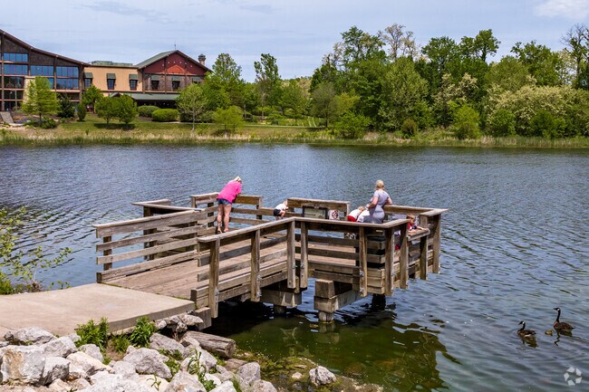 Waterfall Park offers a pier for fishing.