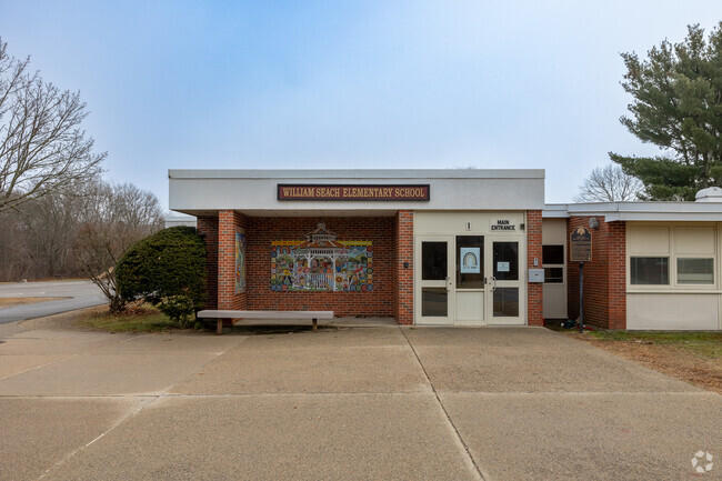 William Seach Primary School in Weymouth boasts a colorful entrance.