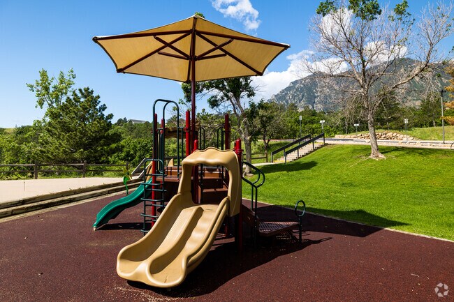 Cheyenne Mountain Elementary School students can run around on the playground.