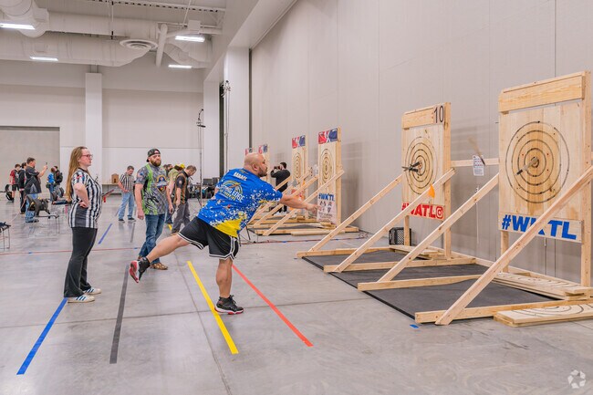 Locals in Harrison can enjoy the excitement of the World Axe & Knife Championships.