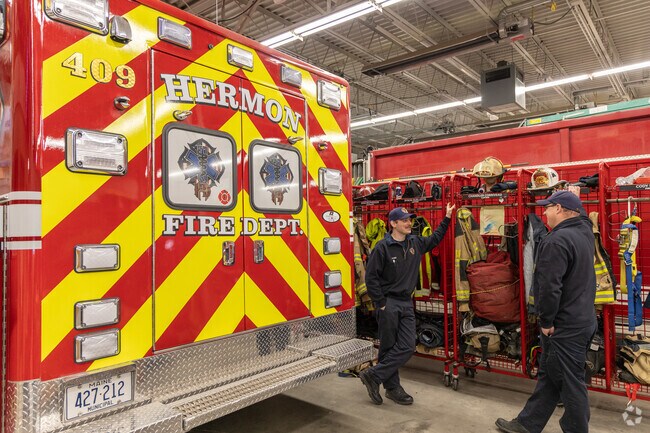 Dedicated firefighters from Hermon work together to keep the town safe.