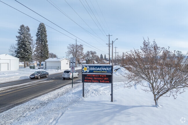 Broadway Elementary is located just off of a main arterial road.