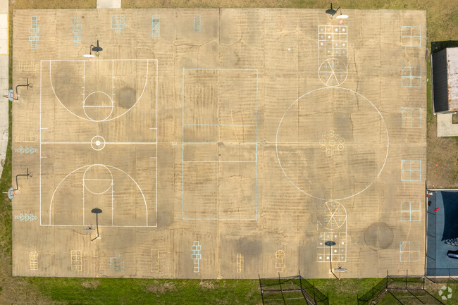 Belle Glade Elementary children can learn competitive sports on the school courts.