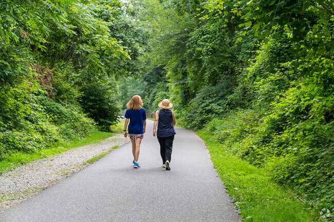 The Radnor Trail is loved by Villanova residents for its paved and tree-lined paths.