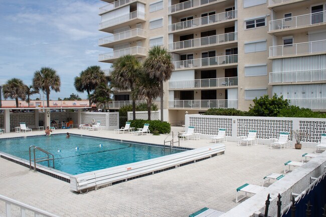 Largest heated pool on the beach.