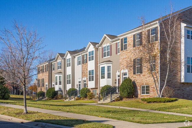 Georgetown style townhomes are in this development near Flying Cloud Airport.