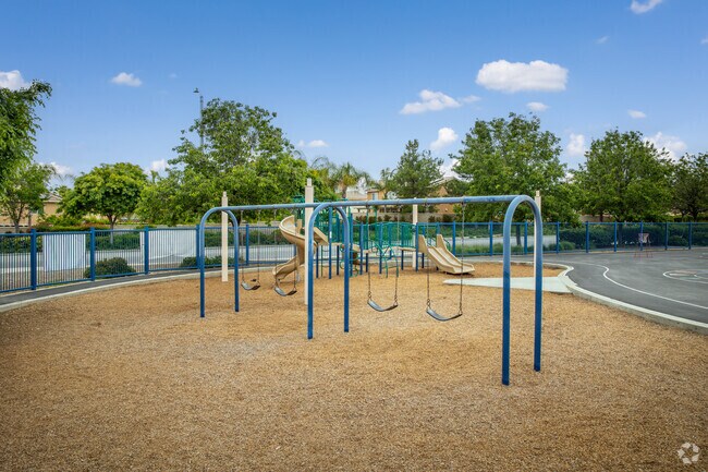 Swing set located on the playground at Susan La Vorgna Elementary School in Winchester.