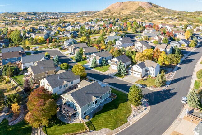 Homes on wide streets are common in the Red Hawk neighborhood.