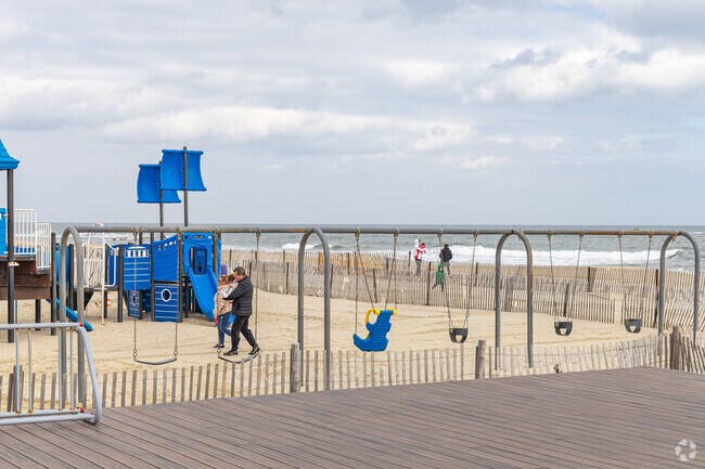 Take the kids to the beach playground in Belmar to get some fresh sea air and run in the sand.