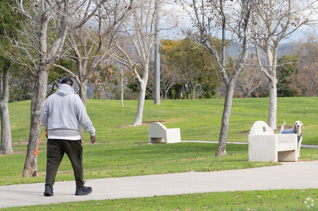 Corona parks often feature paved paths for walking and jogging.