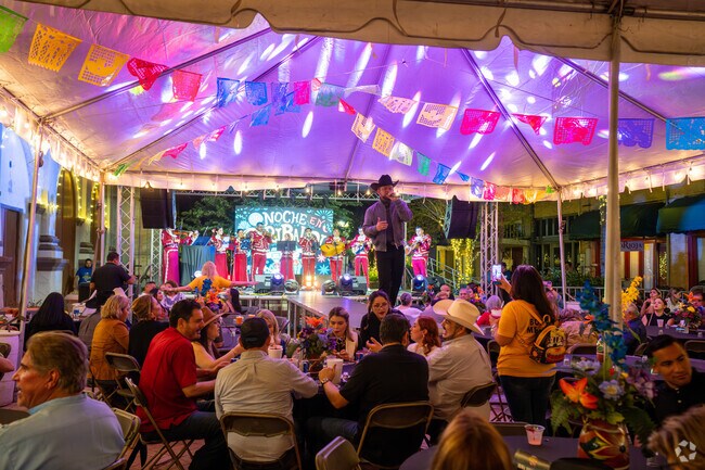 Main event bands with mariachi bands perform at the center stage of Una Noche En Garibaldi.